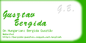 gusztav bergida business card