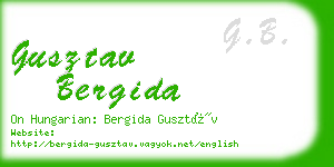 gusztav bergida business card